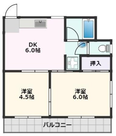 第5摂津マンションの物件間取画像